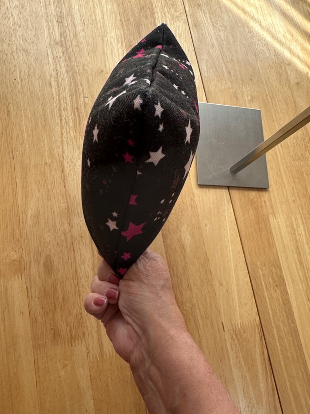 kate spade Makeup Black Star-Print Zip Pouch with Pink & White Stars - Picture 6 of 9